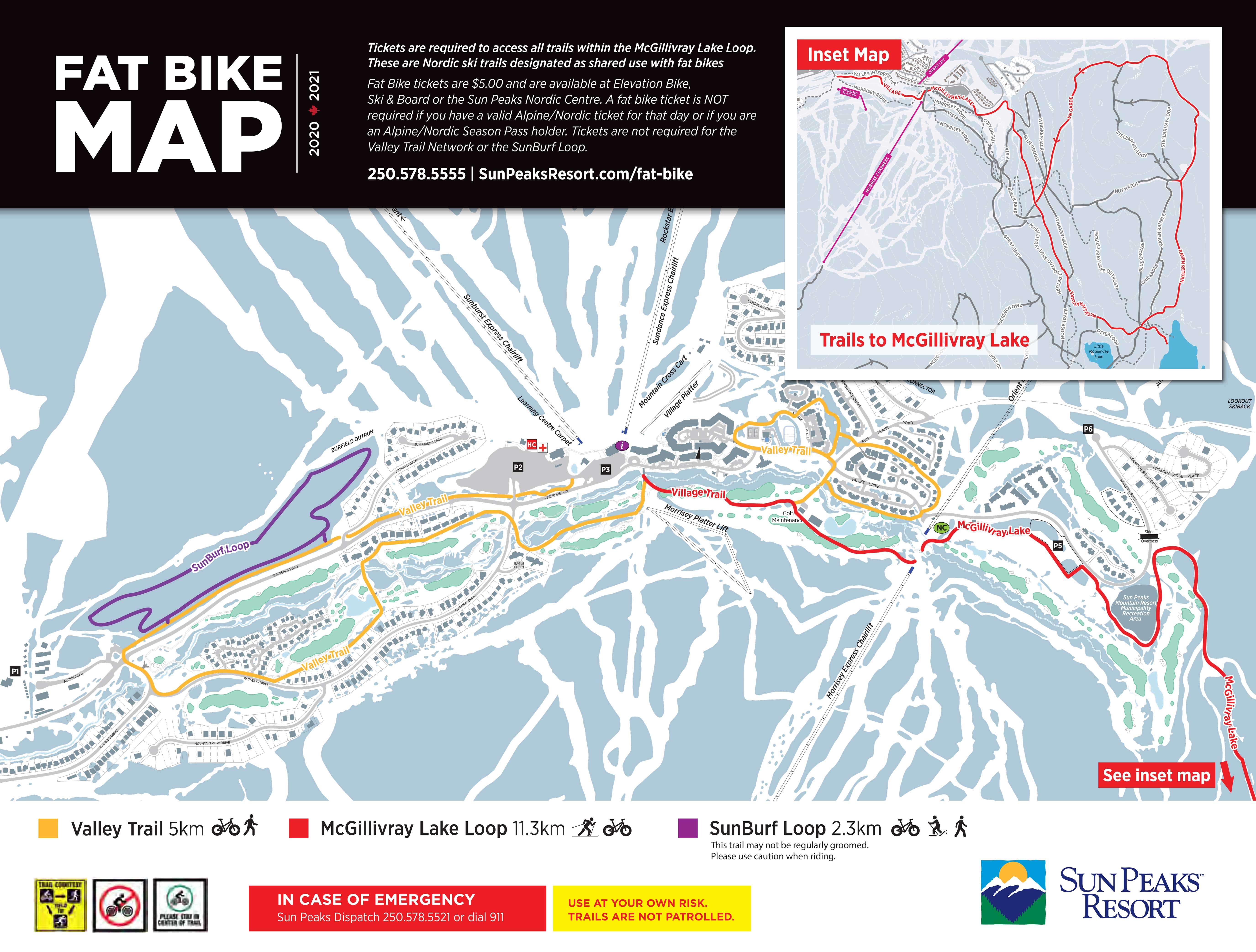 Sun Peaks Fatbike Trail Map