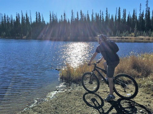 Spring bike riding at Sun Peaks