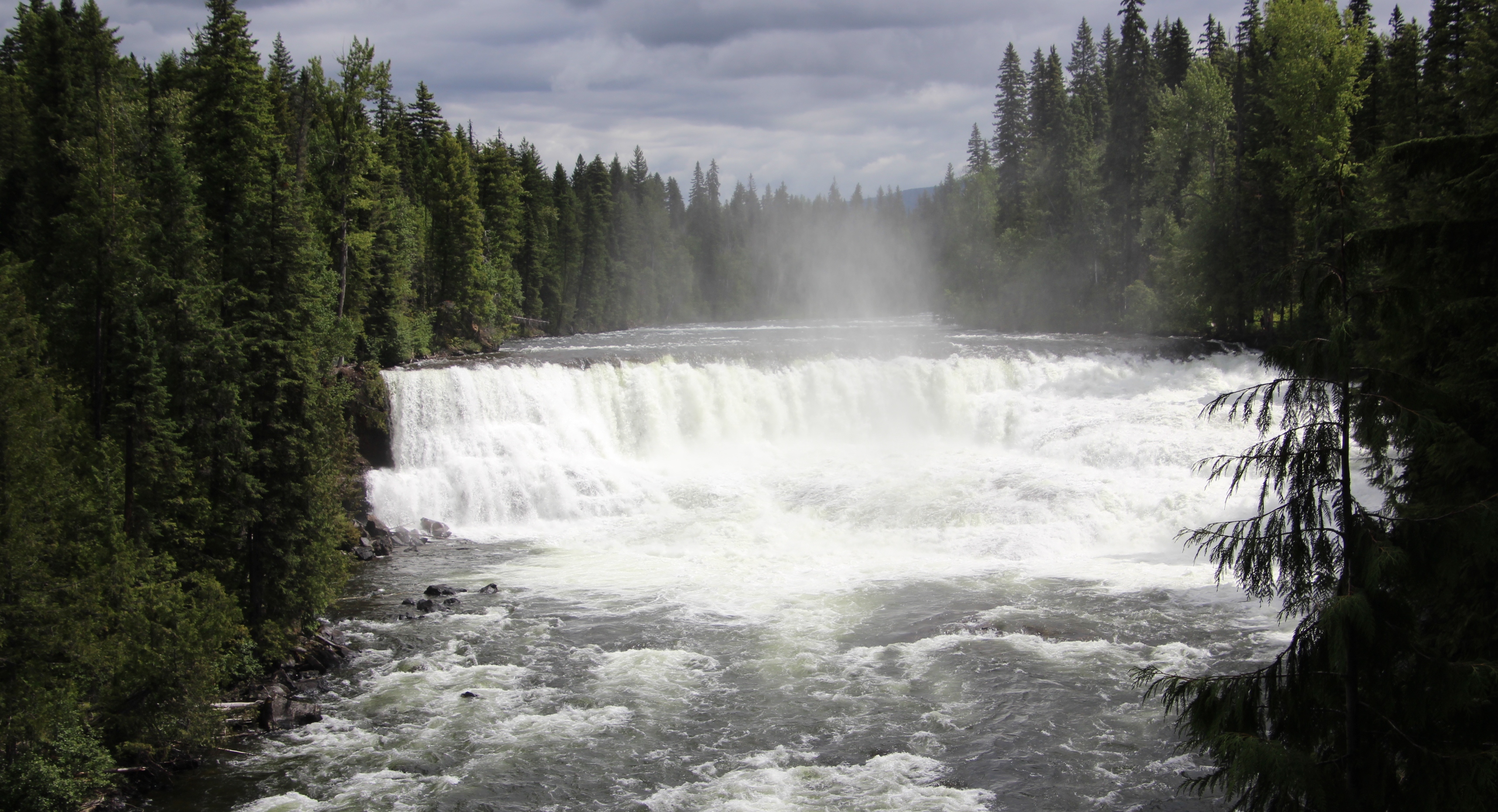 Dawson Falls on a Wells Gray day trip from Sun Peaks