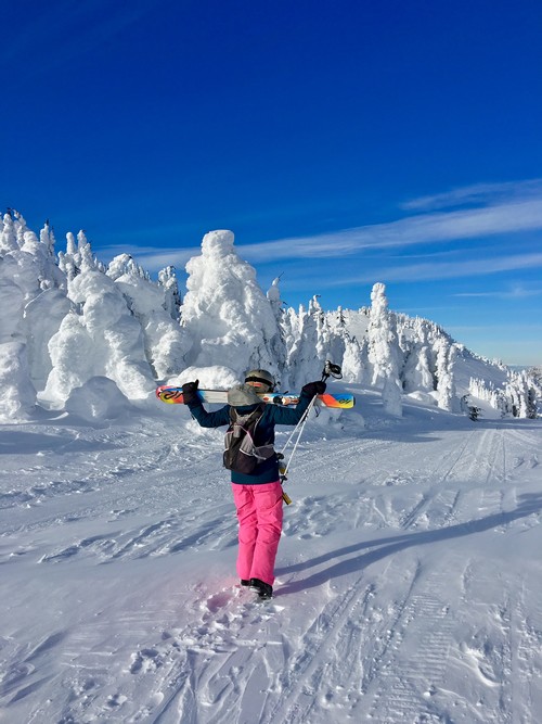 Hiking to the Gil's at Sun Peaks - best powder and best runs