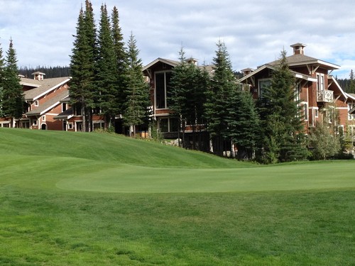 Best Sun Peaks condo backs on to the 16th green of the Sun Peaks Golf Course