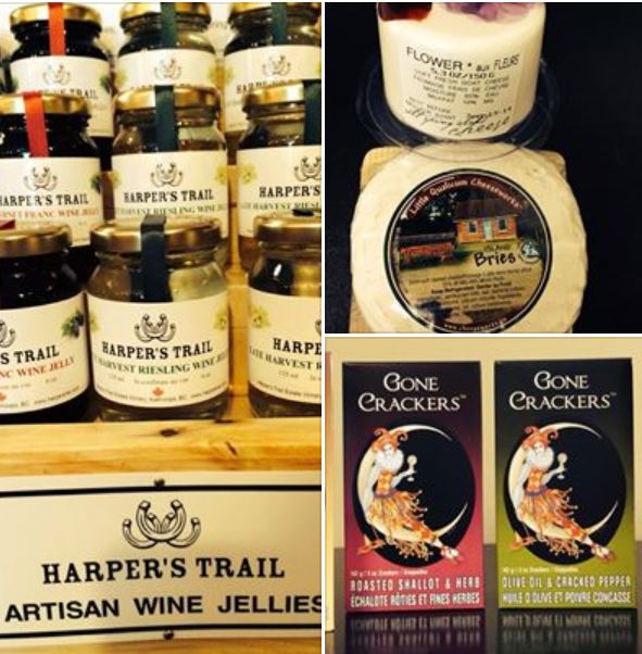 Enjoy snacks, wine jellies and cheeses at Harpers Trail Winery