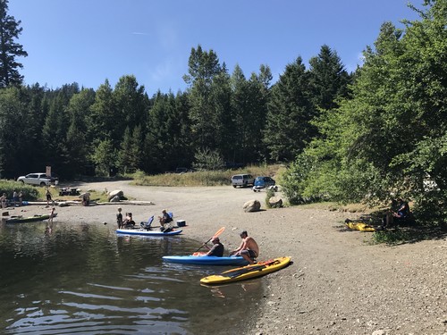 Heffley Lake beach area - best place to swim near Sun Peaks