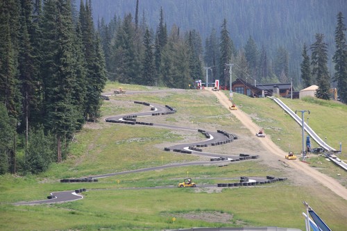 View of Sun Peaks Go Kart track