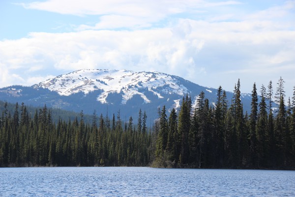 View of Mt. Tod at Sun Peaks from McGillivray lake from Sun Peaks Cnoe Tour