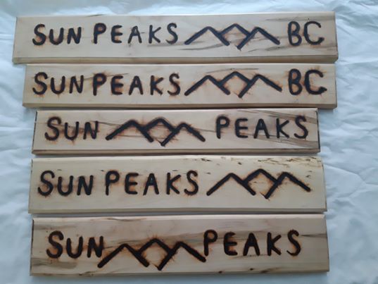 custom wood-branded signs