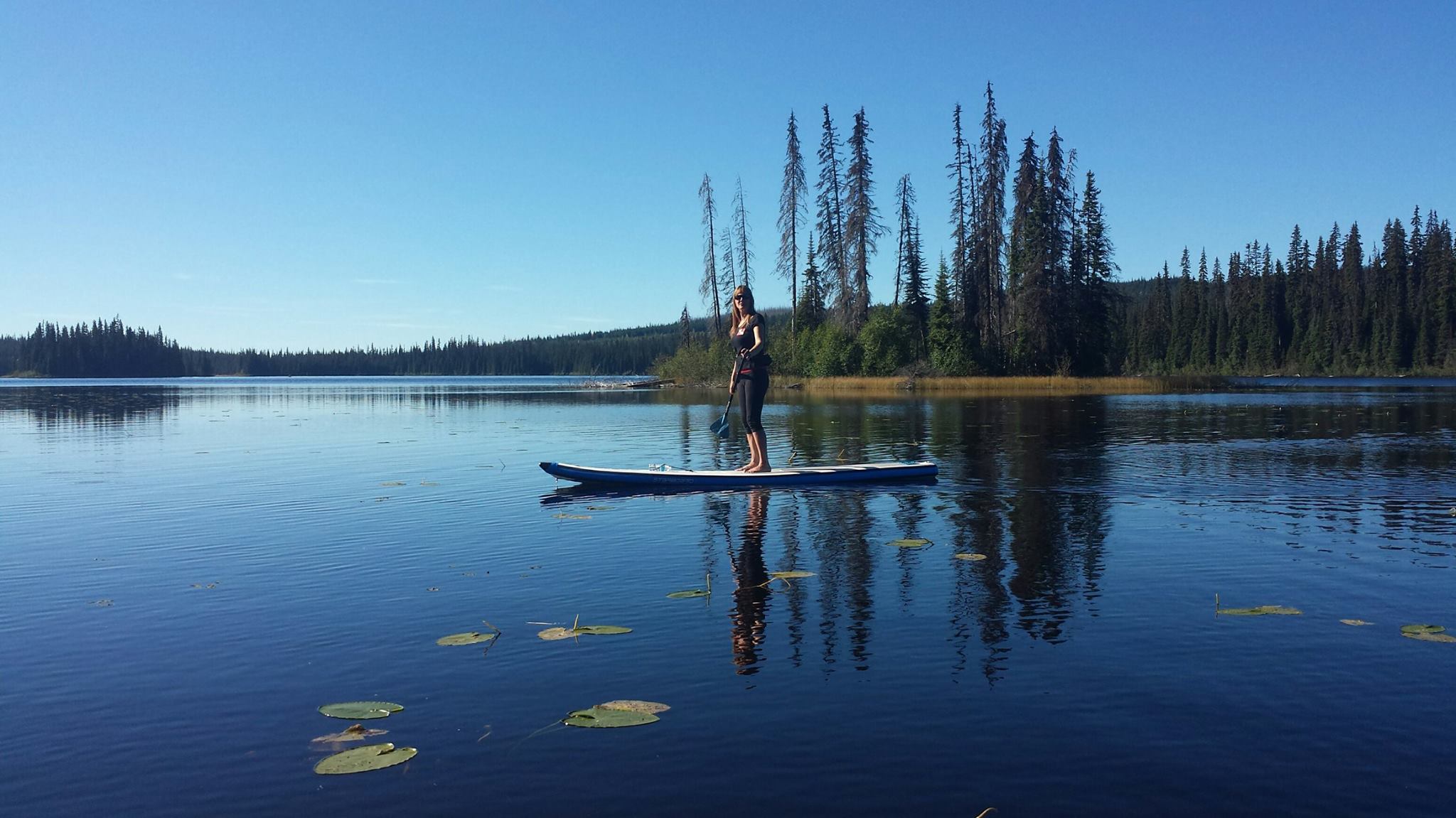 Standup Paddleboarding on McGillivray Lake near Sun Peaks