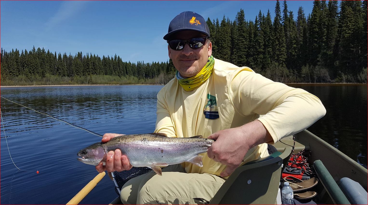 Kamloops rainbow trout flyfishing