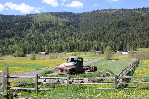 Ranches on the way to Johnson Lake BC