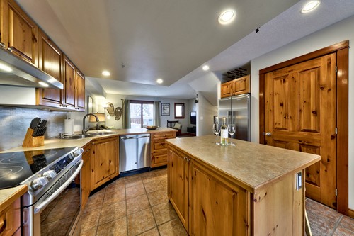 Well-stocked Timberline Village kitchen