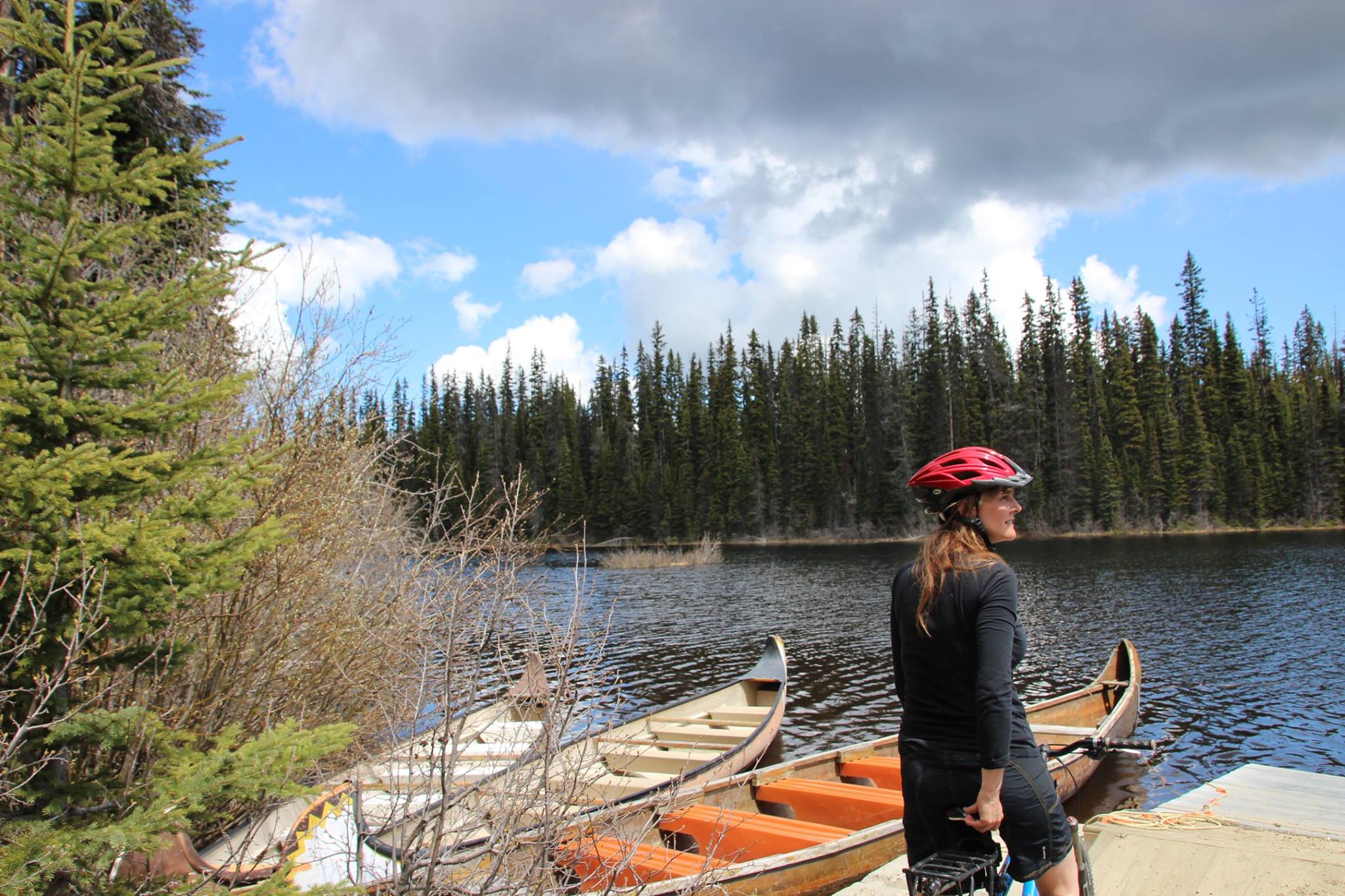 McGillivray Lake - Voyageur canoes and mountain bike ride on this lake near Sun Peaks