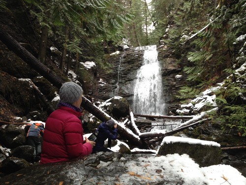 The Secret Sun Peaks Waterfall (Whitecroft) during the fall - photo by BestSunPeaks.com