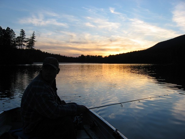 Camping and fishing on Heffley lake