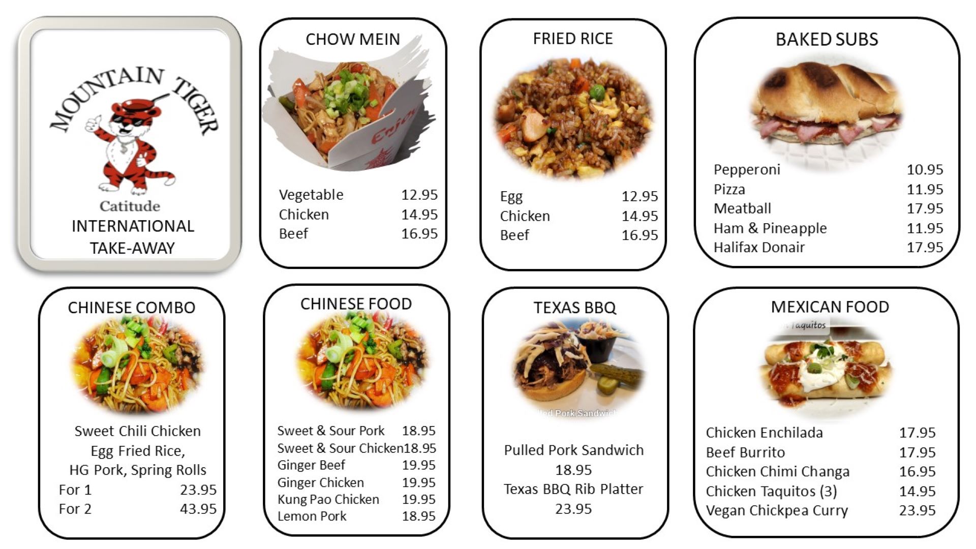 mtn tiger menu