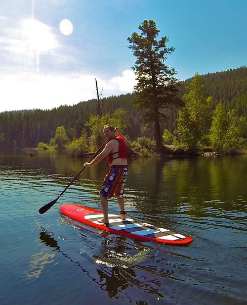 Stand Up Paddleboard Lessons on Heffley Lake near Best Sun Peaks Resort Vacations