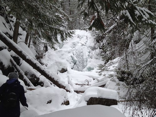 Frozen Sun Peaks Waterfall