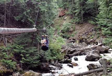 Sun Peaks Ziplining in Chase, BC with Treetop Flyers